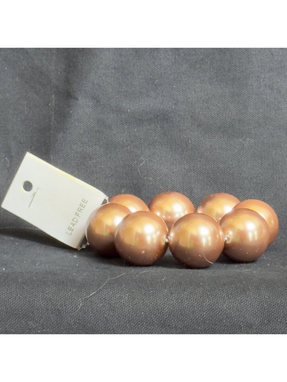 Champagne Colored Pearl Bead Stretch Bracelet Lead-Free Hypoallergenic Jewelry
